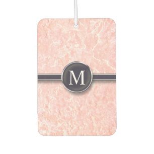 Typewriter Button Monogram with Marbled Background Car Air Freshener