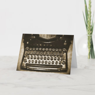 Typewriter Card