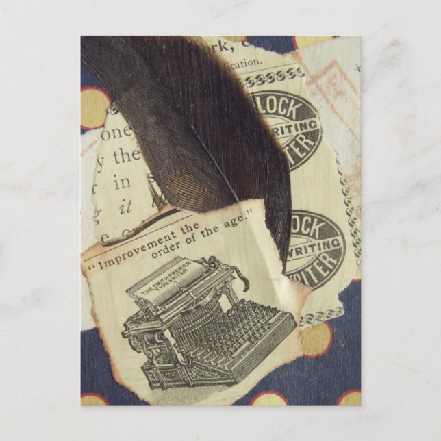 Typewriter Collage Postcard (Front)