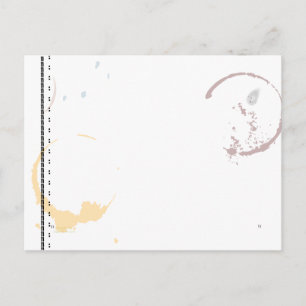 Typewriter Grunge Coffe Stain Postcard Template