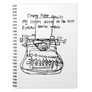 Typewriter haiku notebook