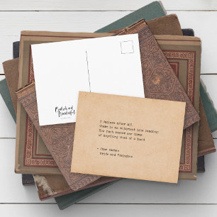 Typewriter Jane Austen Reading Quote Postcard