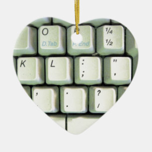 Typewriter Keyboard Ceramic Ornament