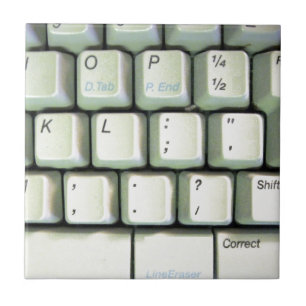 Typewriter Keyboard Ceramic Tile