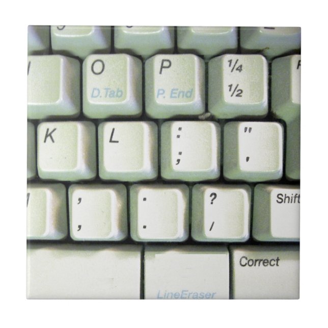 Typewriter Keyboard Ceramic Tile (Front)