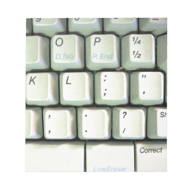 Typewriter Keyboard Notepad (Front)