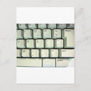 Typewriter Keyboard Postcard