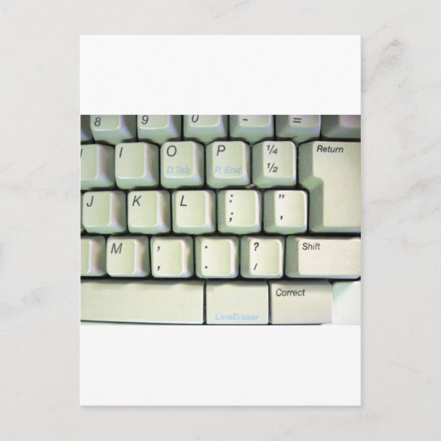 Typewriter Keyboard Postcard (Front)