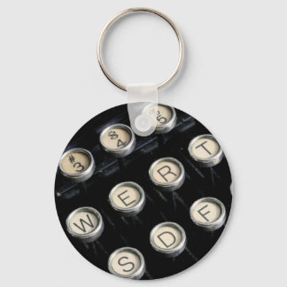 Typewriter keys key ring