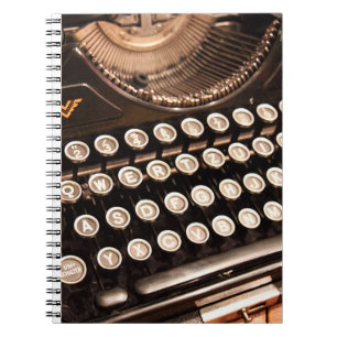 Typewriter keys notebook