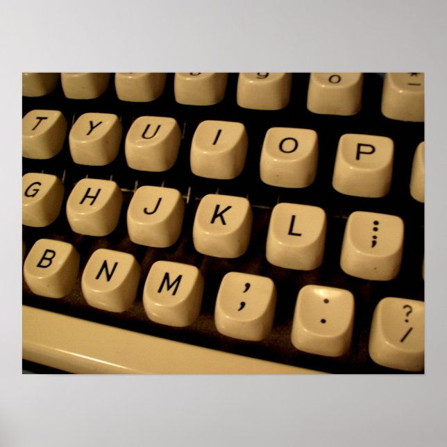Typewriter Keys Poster (Front)