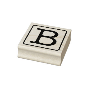 Typewriter Letter B Rubber Stamp