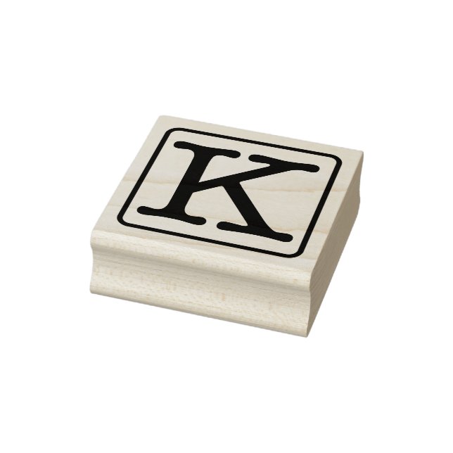 Typewriter Letter K Rubber Stamp (Stamp)