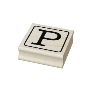 Typewriter Letter P Rubber Stamp
