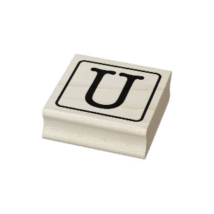 Typewriter Letter U Rubber Stamp