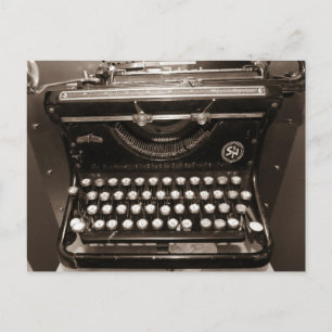 Typewriter Machine Postcard