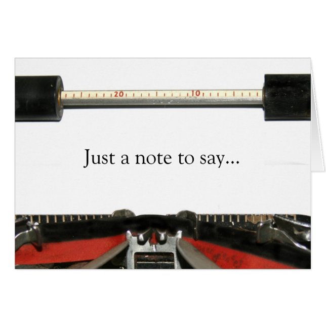 Typewriter note (Front Horizontal)