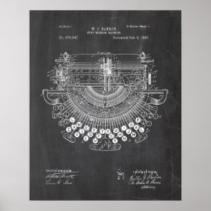 Typewriter Patent Poster