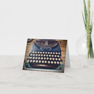 Typewriter Puzzle - Greeting Card