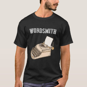 Typewriter Reading Writing Novel Book Wordsmith W T-Shirt