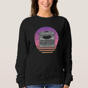 Typewriter Retro Vintage Vaporwave Synthwave Aesth Sweatshirt