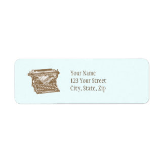 Typewriter Return Address Label
