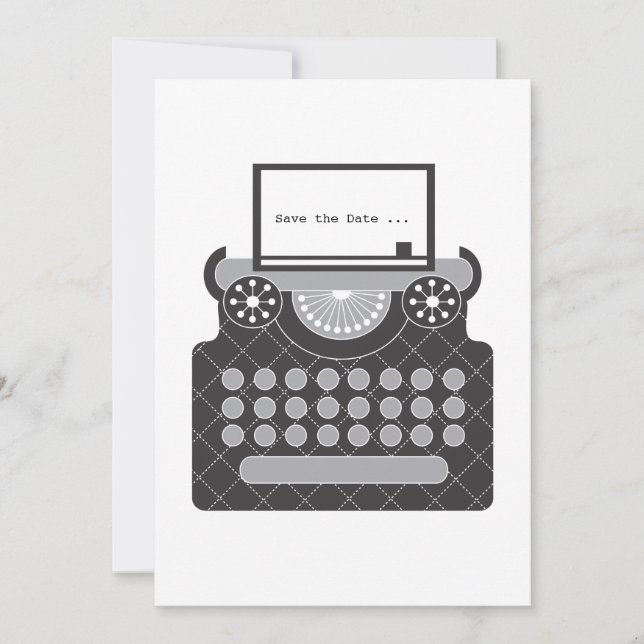 Typewriter Save the Date (Front)