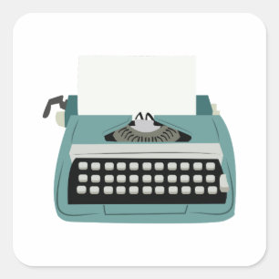 Typewriter Square Sticker