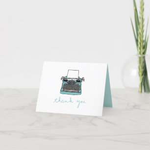 Typewriter Thank You Note Card