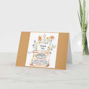 Typewriter Thanks Greeting Card