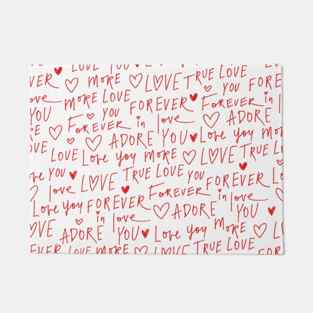 Typewriting Love  Doormat (Front)