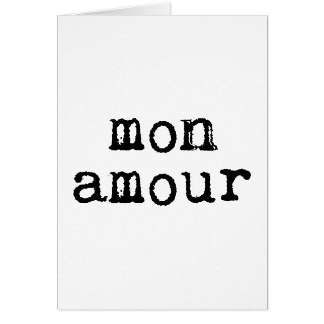 Typewritten Mon Amour (Front)