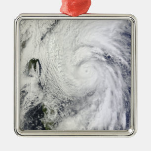 Typhoon Chaba in the Philippine Sea Metal Tree Decoration