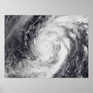 Typhoon Damrey in the western Pacific Ocean Poster