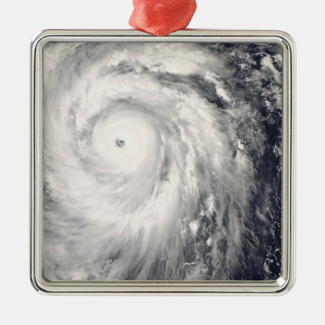 Typhoon Jangmi off Taiwan and the Philippines Metal Ornament (Front)