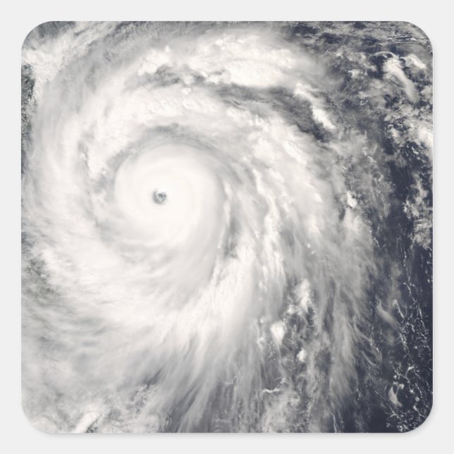 Typhoon Jangmi off Taiwan and the Philippines Square Sticker (Front)