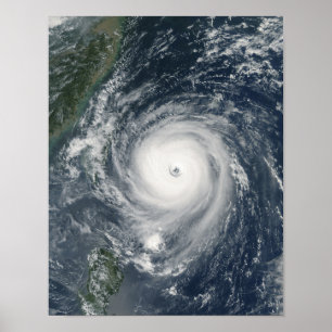 Typhoon Longwang approaching Taiwan Poster