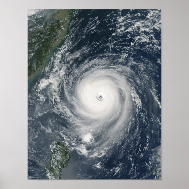 Typhoon Longwang  approaching Taiwan Poster (Front)