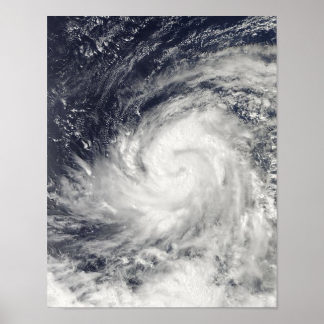 Typhoon Lupit over the western Pacific Ocean Poster (Front)