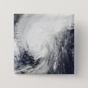 Typhoon Melor approaching Japan 15 Cm Square Badge