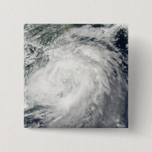 Typhoon Morakot over China 15 Cm Square Badge