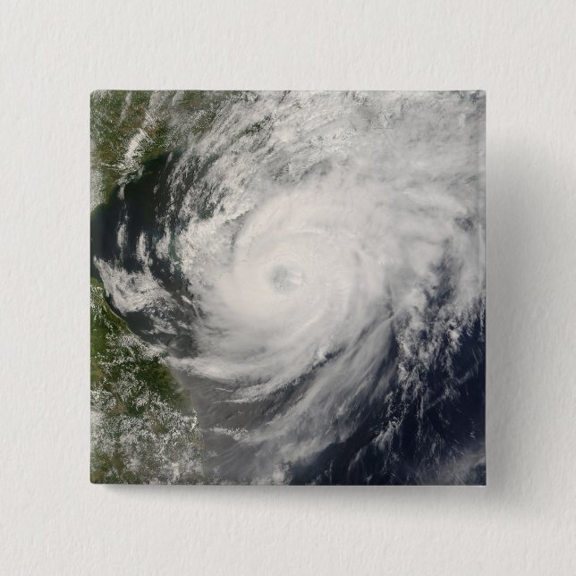 Typhoon Neoguri approaching China 15 Cm Square Badge (Front)