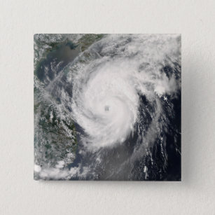 Typhoon Neoguri approaching China 2 15 Cm Square Badge