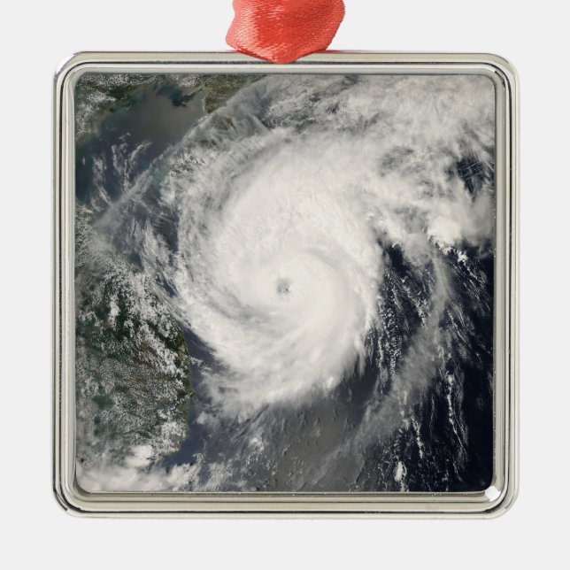 Typhoon Neoguri approaching China 2 Metal Ornament (Front)