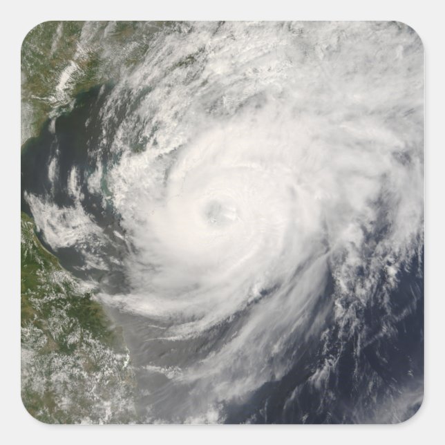 Typhoon Neoguri approaching China Square Sticker (Front)