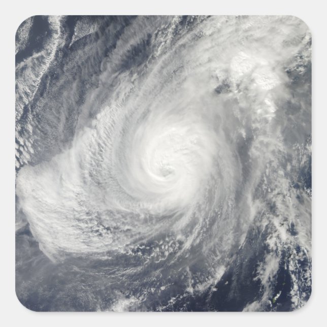 Typhoon Nida south-southwest of Iwo Jima Square Sticker (Front)