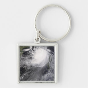 Typhoon Nuri approaching China Key Ring