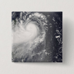 Typhoon Nuri approaching the Philippine Islands 15 Cm Square Badge
