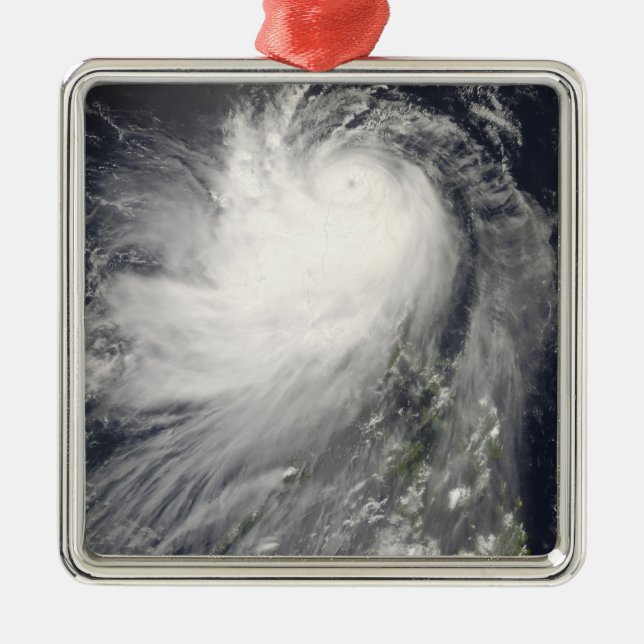 Typhoon Nuri over the Philippine Islands Metal Ornament (Front)