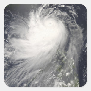 Typhoon Nuri over the Philippine Islands Square Sticker